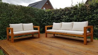 DIY 2Sitzer Gartenbank selber bauen  Homemade Outdoor Sofa [upl. by Nebra535]