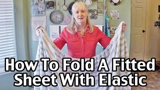 How To Fold A Fitted Sheet With Elastic All Around [upl. by Cassius]