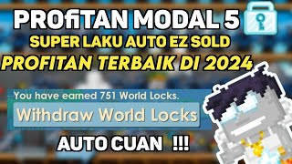 Modal 5DL Profit Gampang 🔥 High Demand Auto Cuan Banyak 💰  Growtopia Profit [upl. by Gristede]