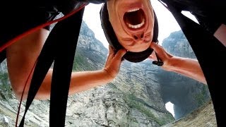 GoPro Jeb Corliss Flies Through Tianmen Cave [upl. by Huei497]