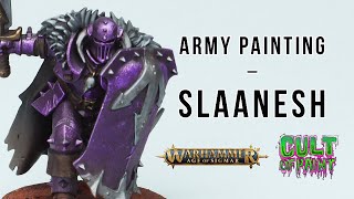 How to Paint SLAANESH Slaves to Darkness Chaos Warriors for Warhammer Age of Sigmar [upl. by Nalyak]