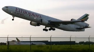 Plane spotting at Liége airport  MD11F 777F 747F AN74 etc [upl. by Ibrek]