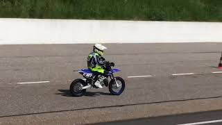 First Yamaha Yz 65cc supermoto with Jayson van Drunen on the track raceway Venray [upl. by Romanas192]