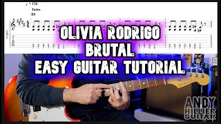 Olivia Rodrigo  Brutal Guitar Tutorial Lesson [upl. by Whang]