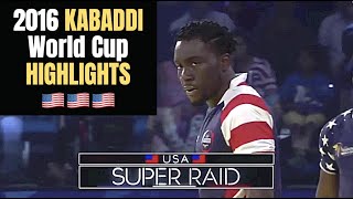 USA HIGHLIGHTS  2016 Kabaddi World Cup [upl. by Peer]