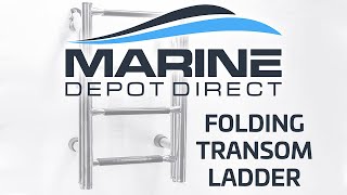 All About the Folding Transom Boat Ladder  B00361 [upl. by Etep]