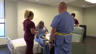 Physical Therapy Transfer Training  How To Transfer From Wheelchair To Bed [upl. by Ttekcirc]