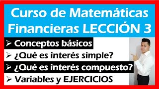 INTERÉS SIMPLE e INTERÉS COMPUESTO matemáticas financieras [upl. by Rose]