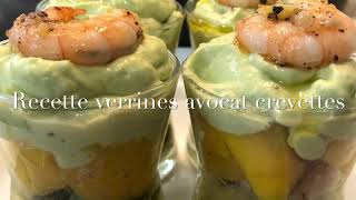 Recette Verrines Avocat 🥑 Crevettes 🍤Mangue [upl. by Natsrik]