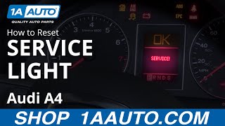 How to Reset Service Light 0409 Audi A4 [upl. by Otxilac]