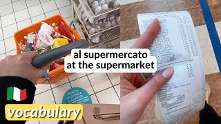 Italian Vocabulary and Pronunciation at the Supermarket ITA audio subs [upl. by Luhem871]