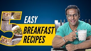 5 Healthy Veg Breakfast Options  High Protein  Yatinder Singh [upl. by Ecilef872]