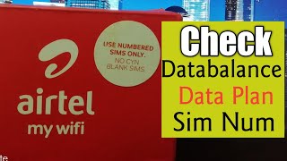 How To Check DataBalance Of Airtel Wifi  Airtel 4G Hotspot  Airtel DataPack Kaise Check Kare [upl. by Ateekahs]