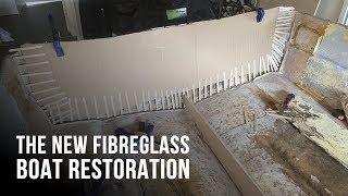 Cutting Transom amp Stringers  The NEW Fibreglass Boat Restoration Project  Part 4 [upl. by Nevile]