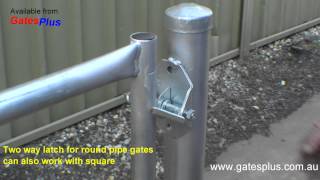 Gate Latch 2 way for round pipe and square [upl. by Ballinger]