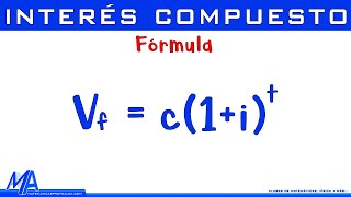 Fórmula del interés compuesto  Explicación [upl. by Vada856]