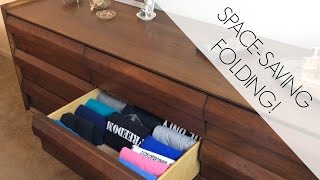 How to Fold Clothes to Save Space amp Prevent Wrinkles [upl. by Boorer]