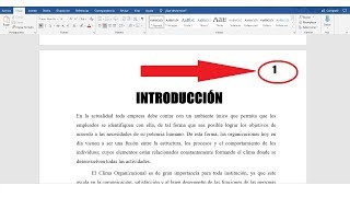 CÓMO NUMERAR LAS PÁGINAS EN WORD  NORMAS APA 6° EDICIÓN [upl. by Eedyah]