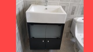 Como hacer un gabinete flotante para baño con lavabo [upl. by Gabler]