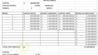 Tablas de interes simple y compuesto [upl. by Stearns]