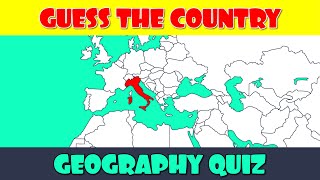 Guess the Country on the Map Quiz [upl. by Airdnaxila627]