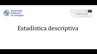 Introducción a la estadística descriptiva [upl. by Aronid]