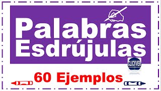 Palabras esdrújulas 60 ejemplos [upl. by Rezzani562]