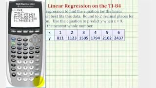 Basic Linear Regression Example on the TI84 [upl. by Iramo443]