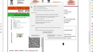 TUTORIAL How to verify validate digital signature on eAadhaar [upl. by Nywnorb]