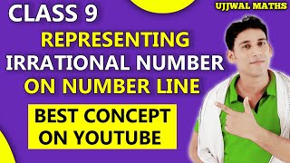 Represent Irrational Numbers On Number Line  Number System – Class 9 NCERT [upl. by Noside100]