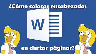 Como poner encabezados distintos por secciones o en una sola pagina  Microsoft Word [upl. by Annej584]