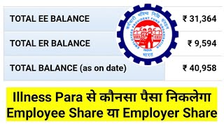 Illness advance para pf withdrawal rules Employee Share amp Employer Share details illness para limit [upl. by Giulietta]