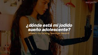 brutal  Olivia Rodrigo Español  Lyrics [upl. by Jasisa727]