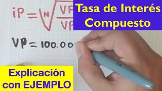 Como calcular la TASA de interés INTERÉS COMPUESTO [upl. by Revlis]