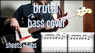 brutal  Olivia Rodrigo  Bass Cover with TABS  SHEETS [upl. by Filia]