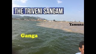 Triveni Sangam at Allahabad UttarPradesh  Full Vlog  Prayag Kumbh Mela  Ganga Yamuna Flow [upl. by Aryhs]