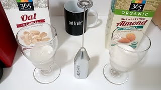 Oat Milk vs Almond Milk part 2 Frothing Test [upl. by Edva309]