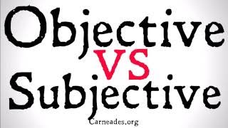 Objective vs Subjective Philosophical Distinction [upl. by Abbe]