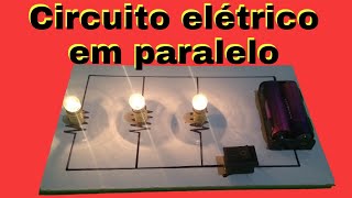 Circuito elétrico em paralelo três resistores [upl. by Sarilda]