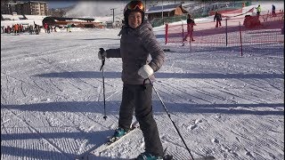 Beginner ski lesson 1 with Deb Armstrong intro equipment and movement [upl. by Kam]