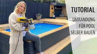 Poolumrandung aus Holz selber bauen  Tutorial  WAGNER [upl. by Frodin]