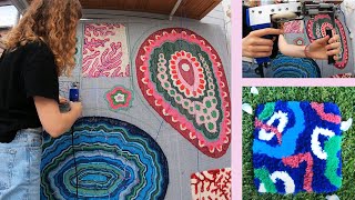 Making a rug with a Tufting Gun  TutorialHow to [upl. by Hedve331]