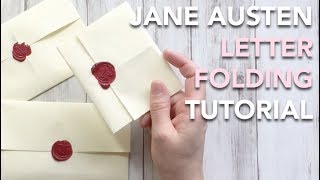 HOW TO fold a Regency Letter  Jane Austen style  TUTORIAL [upl. by Akienahs838]