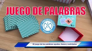 🆎 El JUEGO de las PALABRAS agudas llanas y esdrújulas [upl. by Ieluuk]