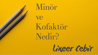 Lineer Cebir ❖ Minör ve Kofaktör Nedir ❖ What is Minor and Cofactor [upl. by Aalst]