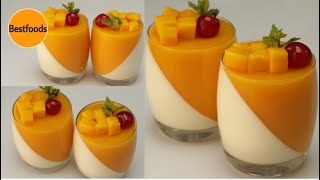 Mango Panna Cotta│Panna Cotta │Mango Panna Cotta Recipe│How To Make Panna Cotta [upl. by Rehpotsihrc360]