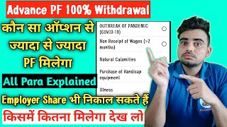 How to Withdraw 100  PF in advance  Withdraw total PF in advance  Employee and Emplyer share [upl. by Stormie436]