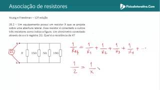 Associação de resistores em paralelo  Exercício resolvido Q262 [upl. by Schmitz886]