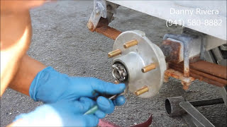 How To Replace Wheel Hub on Boat Trailer [upl. by Boeke112]