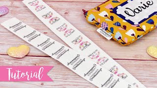 Etichette in stoffa per Creazioni di Cucito  DIY Fabric Labels [upl. by Sebastien]